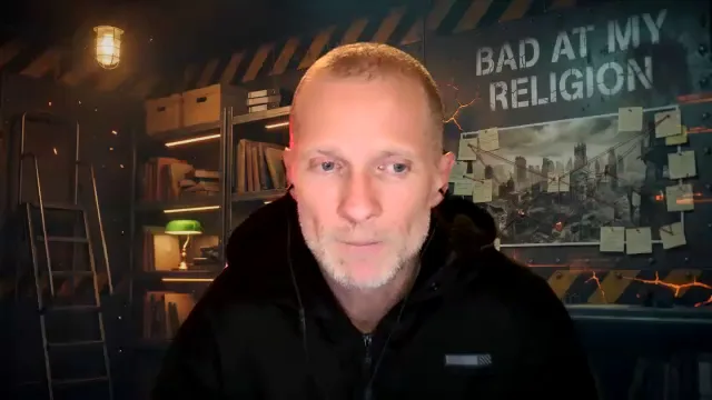Josh Galt hosting Bad At My Religion from the bunker set